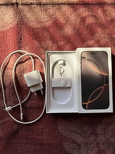 Уюлдук телефондор жана аксессуарлар: IPhone 16 Pro Max, 512 ГБ, Desert Titanium, Заряддоочу түзүлүш, Коргоочу айнек, Каптама, 100 % — 4