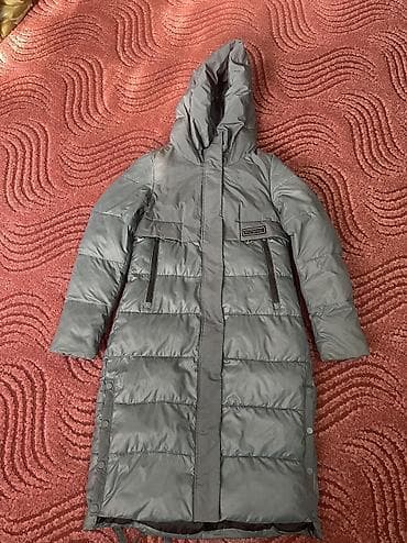 Кофты, свитеры: Зимняя теплая куртка VEPSAEC. 42 размер, Цвет: серо-голубой. б/у — 1