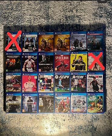 Видео оюндар: Продается коллекция дисков для PS4 (Blu‑ray), 24 оригинальных дисков ✅ — 1