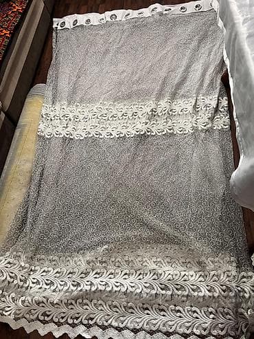 французские шторы: Тюль с вышивкой на люверсах размер высоташирина10м - Полупрозрачная — 2