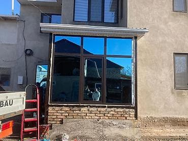 Панорамное остекление и входная группа из алюминиевого профиля - at lalafo.kg Панорамное остекление и входная группа из алюминиевого профиля -