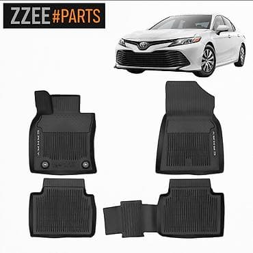 Родные Резиновые Полики Для салона Toyota, цвет - Черный, Новый, Самовывоз, Бесплатная доставка, Платная доставка