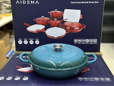 Кухонные принадлежности: Набор чугунной посуды AIDEMA — Cast Iron Dutch Oven Set Состав и — 2