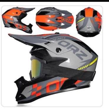 Мотокроссовый шлем ORZ - Тип: интегрированный кроссовый/эндуро с