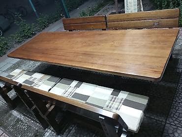 small table: Комплект садовой мебели, Стол, Дерево — 1