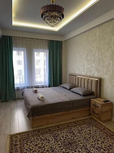 flat osh: 2 комнаты, Люкс, элитка, Асанбай мкр, Постельное белье — 1