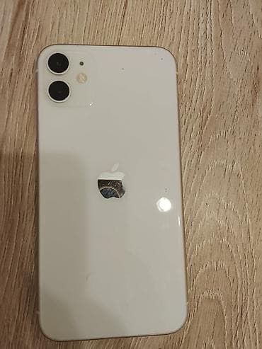 IPhone 11, Б/у, 128 ГБ, Белый, Чехол, 86 % — 2