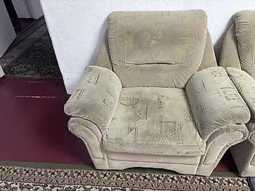 шкафы бишкек: Комплект мягкой мебели, цвет - Бежевый — 1