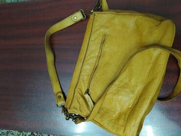 у настоящей женщины должно быть сумочка из италии: Шикарная итальянская кожаная,новая сумка, цвет горчица,отличный — 4