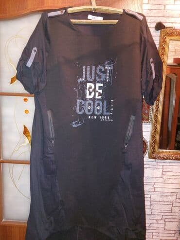 бордовое трикотажное платье: Повседневное платье, Турция, Лето, Длинная модель, Трикотаж, Платье-рубашка, Стандарт — 1