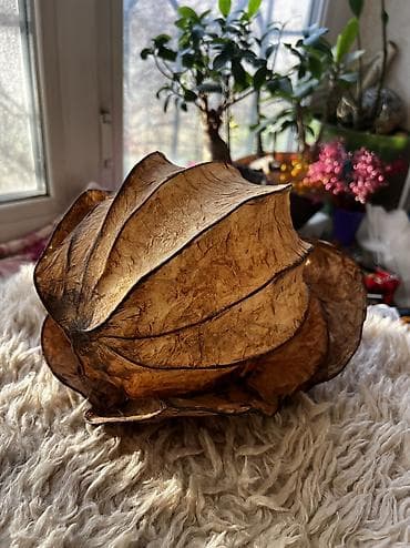 Внутренняя отделка: Organic Modern Sculptural Lamp | Wabi-Sabi Tea-Dyed Rice Paper — 8