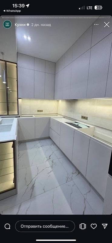 Современная кухонная мебель на заказ в минималистичном стиле. -