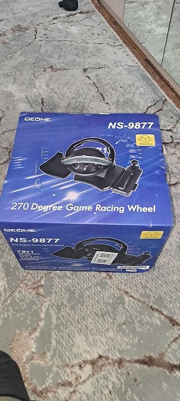 Видеоигры и приставки: Продаю новый неразц непользованый руль с педалями и ручным тормозом не — 3
