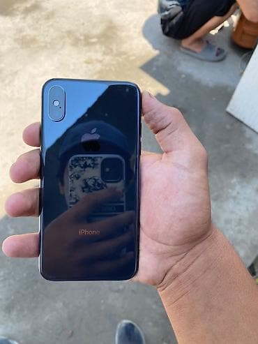 IPhone Xs, Б/у, 64 ГБ, Black Titanium, Чехол, 100 %