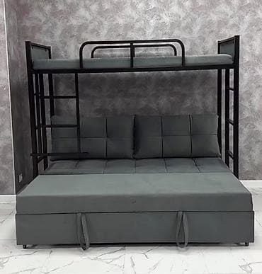 купить двухъярусный диван кровать: Двухъярусная кровать, Новый, С выкатной системой — 5