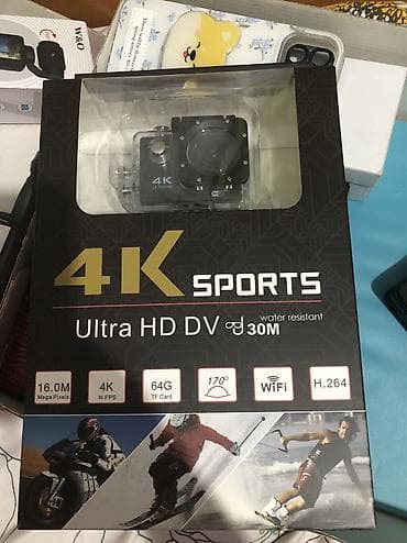 Экшн‑камера 4K Ultra HD с Wi‑Fi в водозащитном боксе Ключевые
