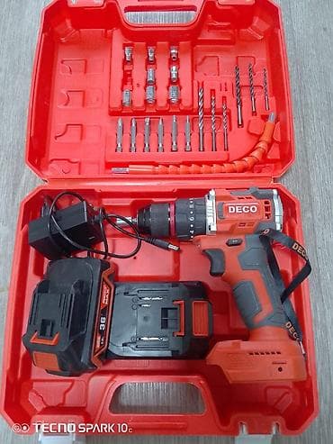 детский тошок: Аккумуляторная дрель‑шуруповерт DECO в комплекте Комплектация: - — 2
