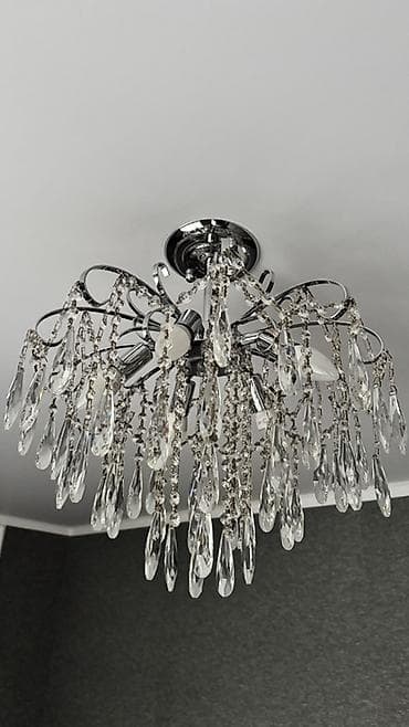 дом потолок: Потолочная люстра с подвесками - Тип: потолочная, прижимная — 3