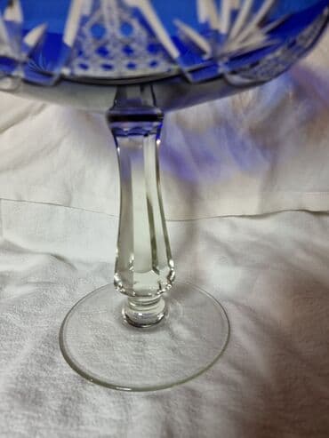 сколько стоит хрусталь: Хрустальная фруктовница . Кобольтовая. Сталинский ампир. 1950-60 — 4