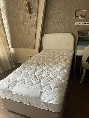 односпальная кровать с ортопедическим матрасом: Односпальная кровать, С матрасом, длина - 200 см — 1