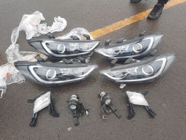 б у запчасти для телефонов: Комплект передних фар Hyundai 2017 г., Б/у, Оригинал — 1