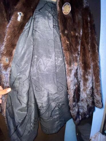 норковая платок: Шуба, Кыска модель, Италия, Капюшону бар, M — 5