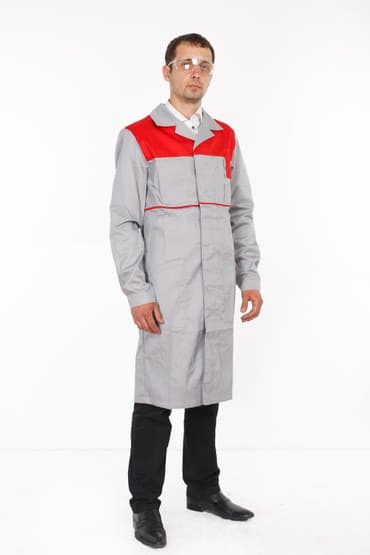 батинки рабочие: Халат рабочий х/б Халат с центральной потайной застежкой на пуговицы — 1