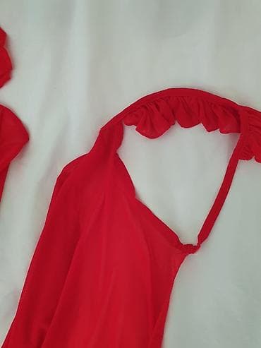 пляжные: Пляжная накидка на купальник. Ткань сетка, синтетика. Красный как — 2