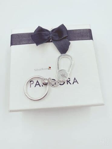 Серьги: Серебряный Брелок от Пандора. Можно собрать шармик на крулгый кулон — 2
