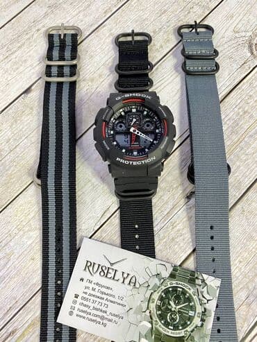 кожаный ремешок для часов: Матерчатый ремешок для часов G-SHOCK GA-100, GA-110, GA-120 Мы — 4