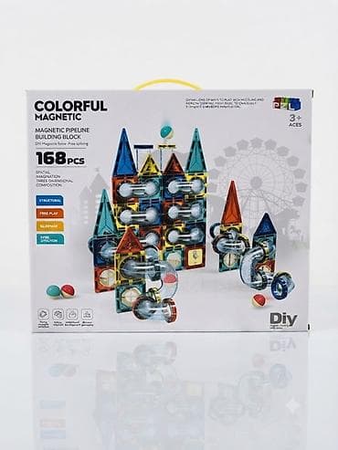Детский мир: Магнитный конструктор с шариковыми трубами COLORFUL MAGNETIC — набор — 1