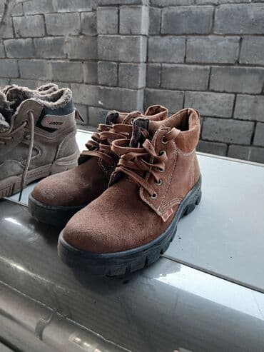 прокат национальных костюмов для детей: Зимние мужские ботинки - Модель: утеплённые высокие ботинки шнуровка — 2