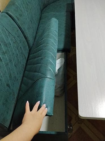 диваны 3 2 1: Кухонный мягкий уголок, цвет - Зеленый — 5