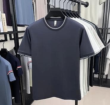 безруковки мужские: Мужская базовая футболка с круглым вырезом и коротким рукавом — 1