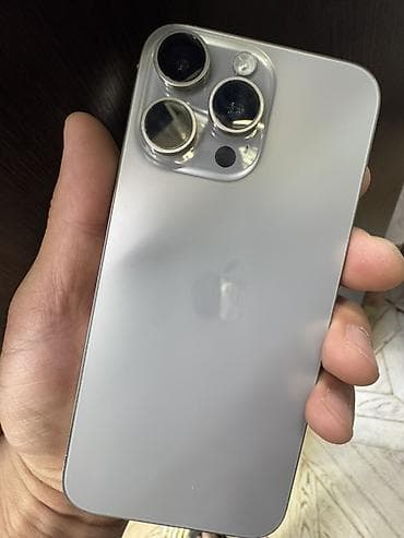 IPhone 15 Pro Max, Б/у, 512 ГБ, Серебристый, Зарядное устройство, 87 %