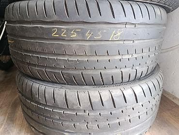 continental 225 45 r18: Шины 225 / 45 / R 18, Лето, Б/у, Пара, Легковые, Япония — 1