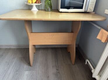 Кухонный стол, Б/у, Прямоугольный, Нераскладной