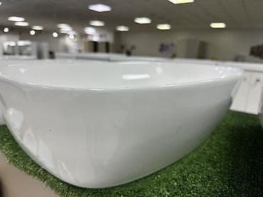 столешница под раковину: Раковина для ванной, Особенности: Глянцевое, Овальная форма, Материал: Керамика — 1