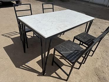 small table: Кухонный стол и стул, Новый, Самовывоз, Платная доставка, цвет - Черный — 6