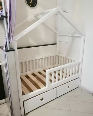 детская кровать домик: Детский кровать домик с ящиками — 2