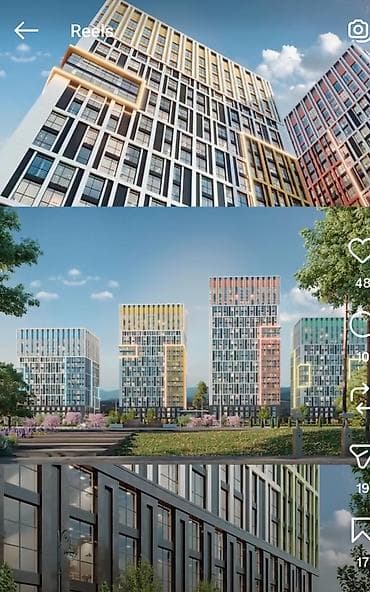 квартира студио: 3 комнаты, 74 м², Элитка, 14 этаж, Готовая ПСО (под самоотделку) — 1