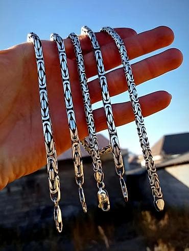 Жеке буюмдар: Ювелирные изделия Серебряные Цепи и Браслеты Делаю на Заказ Серебряные — 7