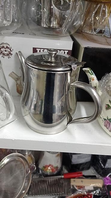 чайник металлический: Чайник-заварник из нержавеющей стали. - Материал: нержавеющая сталь с — 1