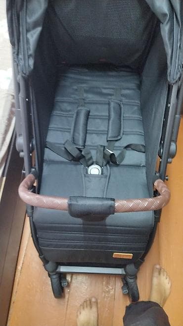 ремни безопасности на коляску: Прогулочная коляска IMING BABY (надпись на капюшоне) - Цвет: черный с — 3