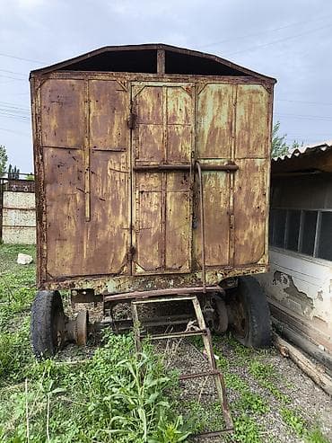 вагон на колесах: Передвижной металлический вагончик на шасси (одноосная тележка) — 2