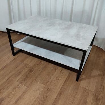 купить офисный стол бу: Журнальный стол из металлического каркаса 100х60х45 Лофт Эмерек 312 — 1