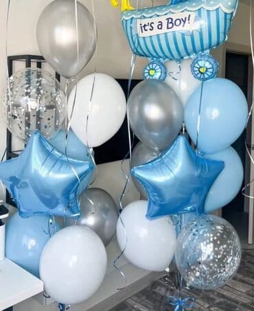 купить гелевый балон для шаров: Геливые шары Шарики на заказ Выписка из роддома День рождения Юбилей — 14