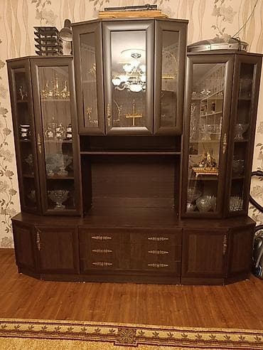 опора для цветов: Стенка-шкаф, Тип стенки-шкафа: Модульная, Для зала, Особенности: С отделением под телевизор — 1