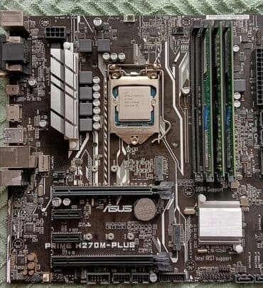 Материнская плата, Б/у, Asus, LGA1151 v2, Micro-ATX, Для ПК