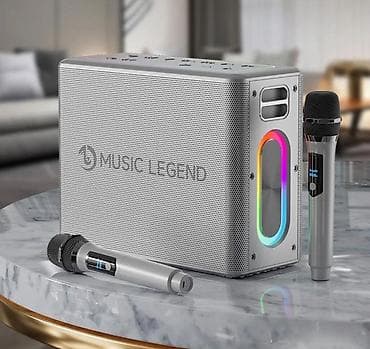 Аудиотехника: Портативная колонка караоке система Music Legend V60 с двумя — 8